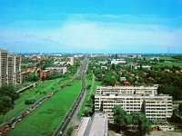 Slavonska avenija 1986. godine, tada Avenija Bratstva i jedinstva, razglednica. godine